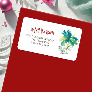 Etiqueta de dirección de devolución de Navidades c