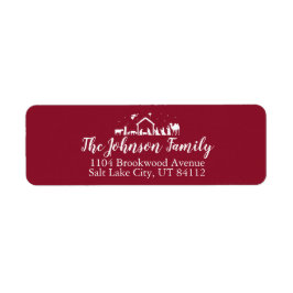 Etiqueta de dirección de devolución de Navidades c