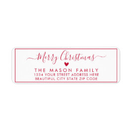 Etiqueta de dirección de devolución de Navidades d