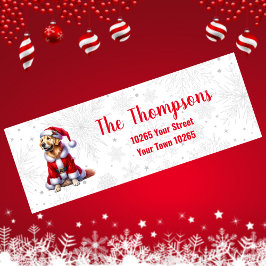 Etiqueta de dirección de devolución de Navidades d