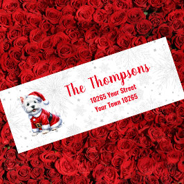 Etiqueta de dirección de devolución de Navidades d