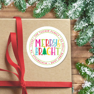 Etiqueta de dirección de devolución de Navidades d