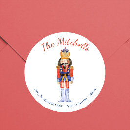 Etiqueta de dirección de devolución de Navidades d