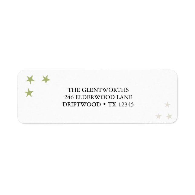 Etiqueta de dirección de devolución de Navidades d (Frente)