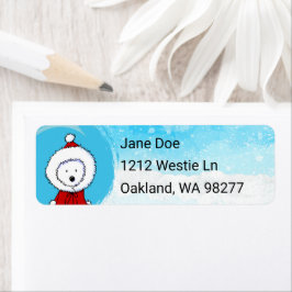 Etiqueta de dirección de devolución de Navidades d