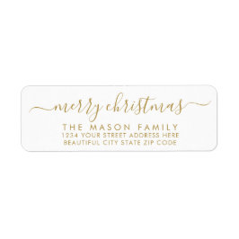 Etiqueta de dirección de devolución de Navidades d
