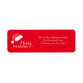Etiqueta de dirección de devolución de Navidades r