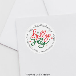 Etiqueta de dirección de devolución de Navidades r