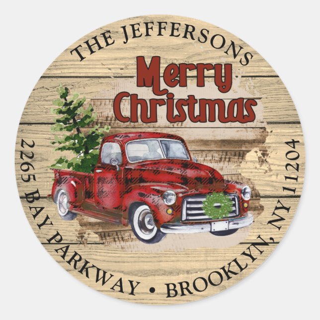 Etiqueta de dirección de devolución de Navidades r (Anverso)