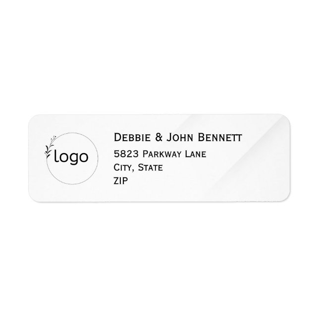 Etiqueta de dirección de devolución de negocio de  (Frente)