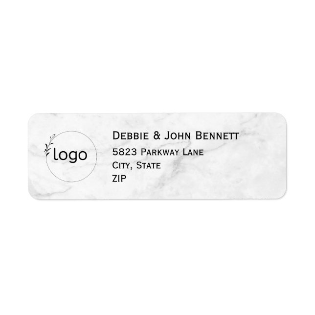 Etiqueta de dirección de devolución de negocio de  (Frente)