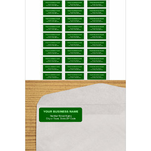 Etiqueta de dirección de devolución de negocio eco