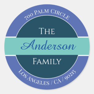 Etiqueta de dirección de devolución de nombre DIY,