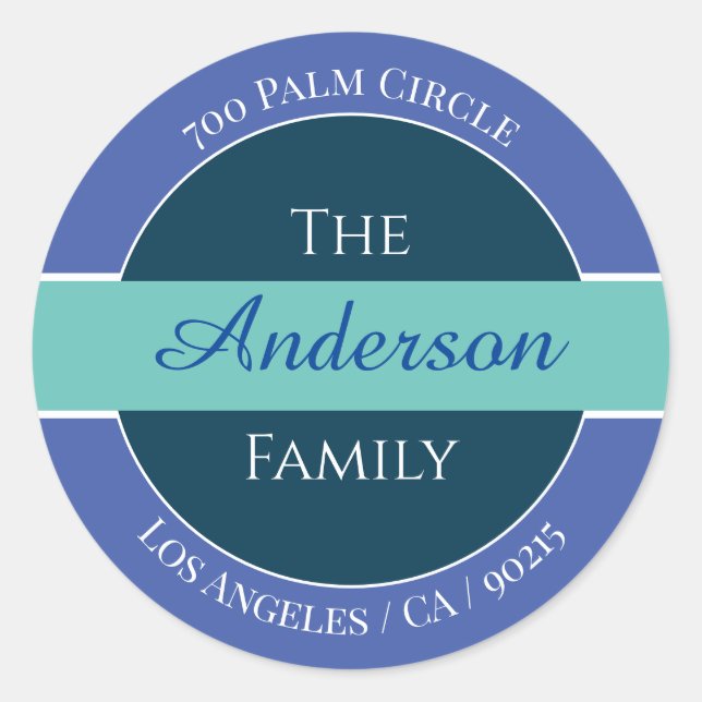 Etiqueta de dirección de devolución de nombre DIY, (Anverso)