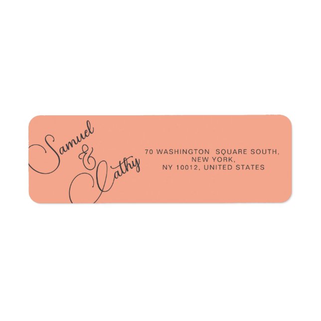 Etiqueta de dirección de devolución de nombre y di (Frente)