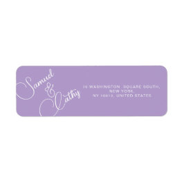 Etiqueta de dirección de devolución de nombre y di