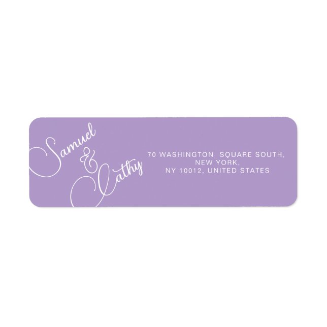 Etiqueta de dirección de devolución de nombre y di (Frente)