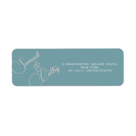 Etiqueta de dirección de devolución de nombre y di