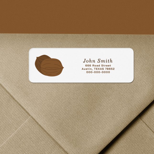 Etiqueta de dirección de devolución de nueces (Walnuts Return Address Label)