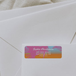 Etiqueta de dirección de devolución de Palmeras Ro