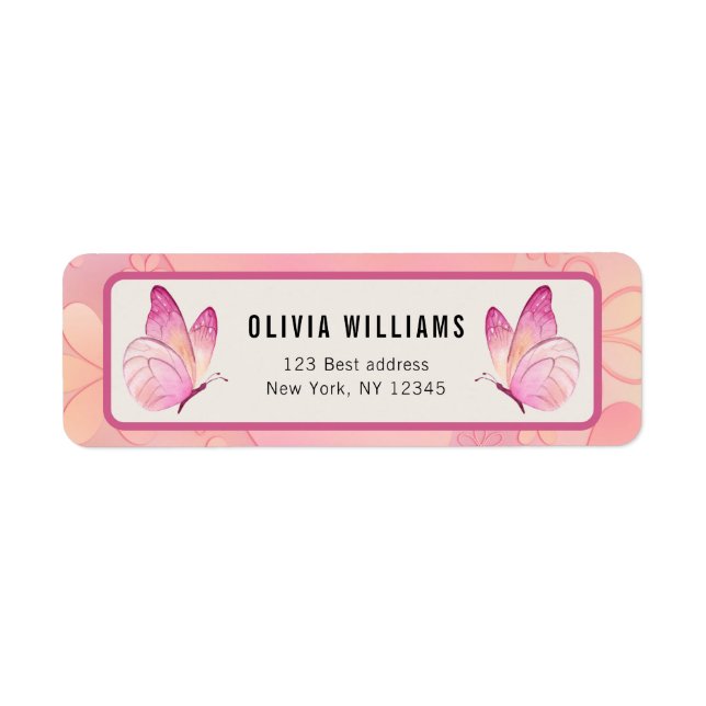 Etiqueta de dirección de devolución de pañal de ma (Frente)