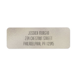 Etiqueta de dirección de devolución de papel metál