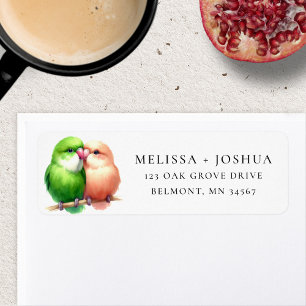 Etiqueta de dirección de devolución de pareja de p