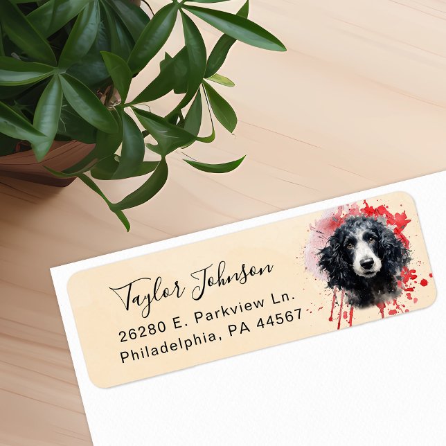 Etiqueta de dirección de devolución de perro canic (Subido por el creador)