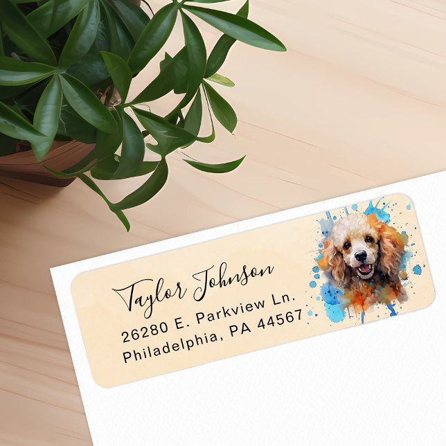 Etiqueta de dirección de devolución de perro canic (Subido por el creador)
