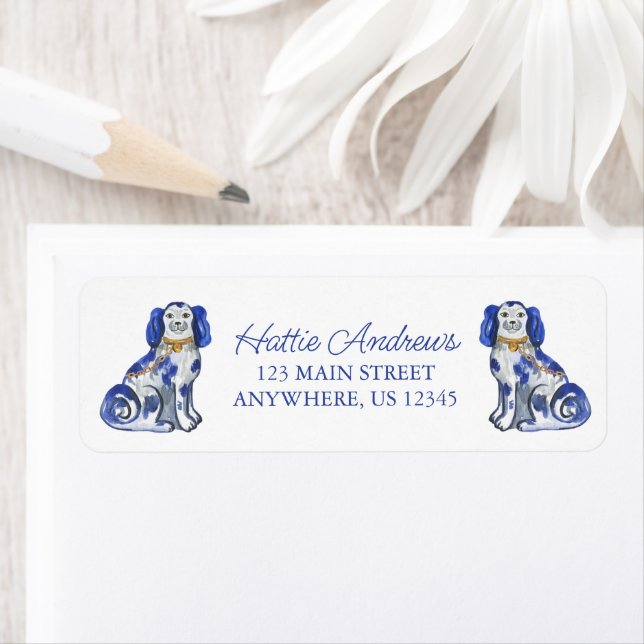 Etiqueta de dirección de devolución de perros de c (In situ)