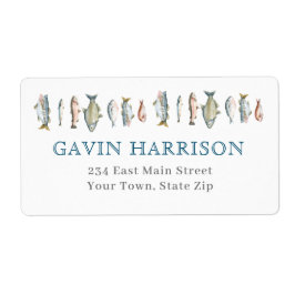 Etiqueta de dirección de devolución de pescado