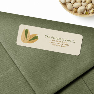 Etiqueta de dirección de devolución de pistachio