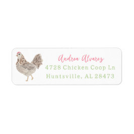 Etiqueta de dirección de devolución de pollo - Eti