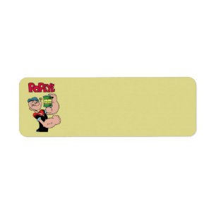 Etiqueta de dirección de devolución de Popeye
