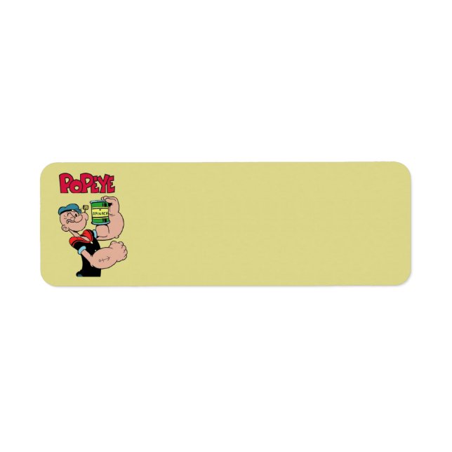 Etiqueta de dirección de devolución de Popeye (Frente)