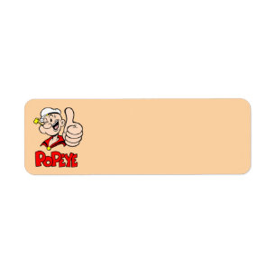 Etiqueta de dirección de devolución de Popeye
