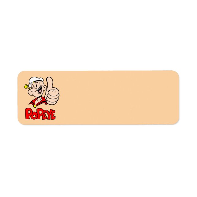 Etiqueta de dirección de devolución de Popeye (Frente)
