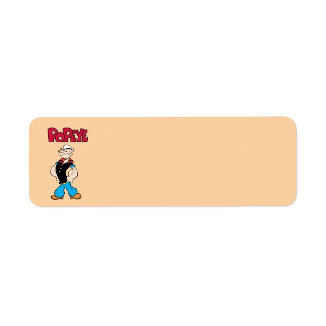 Etiqueta de dirección de devolución de Popeye (Frente)
