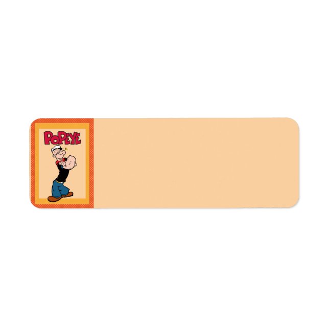 Etiqueta de dirección de devolución de Popeye (Frente)
