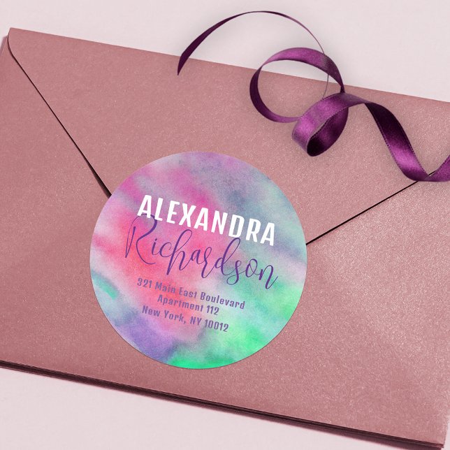 Etiqueta de dirección de devolución de redondeo de (Subido por el creador)