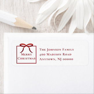 Etiqueta de dirección de devolución de regalo de N