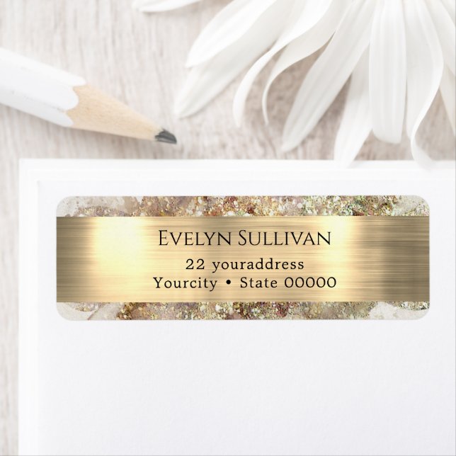 Etiqueta de dirección de devolución de Relieve met (In situ)