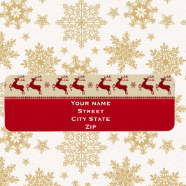 Etiqueta de dirección de devolución de renos