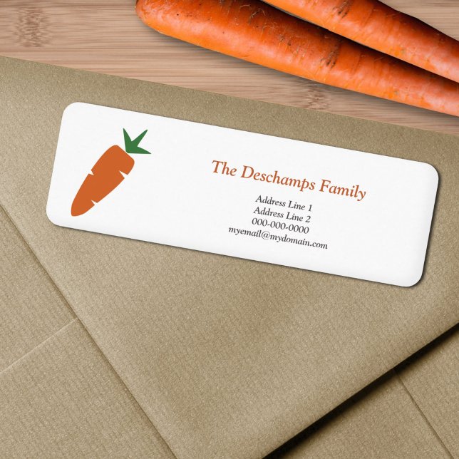 Etiqueta de dirección de devolución de restricción (Carrot Return Address Label)