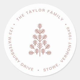 Etiqueta de dirección de devolución de Rosa de árb