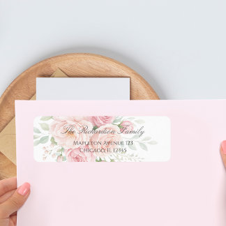 etiqueta de dirección de devolución de rosas flora