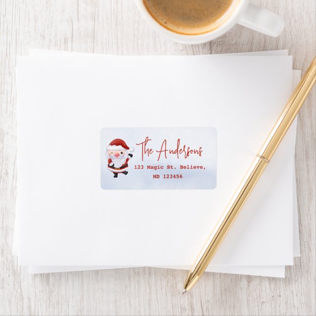 Etiqueta de dirección de devolución de Santa (In situ)