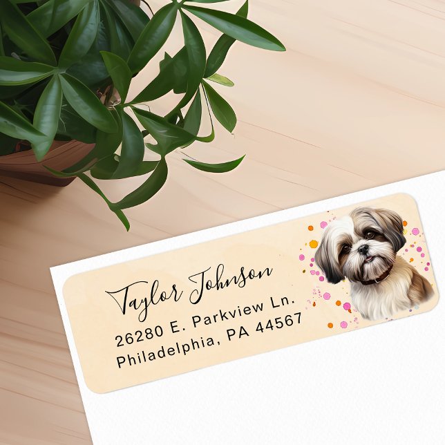 Etiqueta de dirección de devolución de Shih Tzu (Subido por el creador)