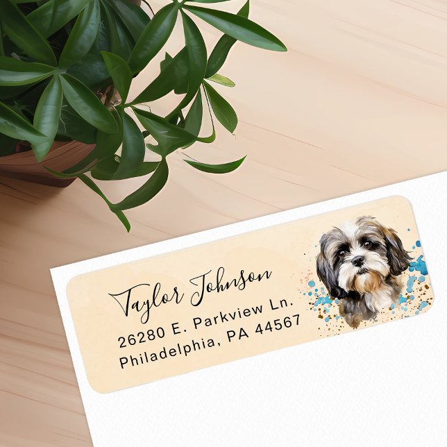 Etiqueta de dirección de devolución de Shih Tzu (Subido por el creador)