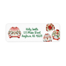 Etiqueta de dirección de devolución de suéter de N